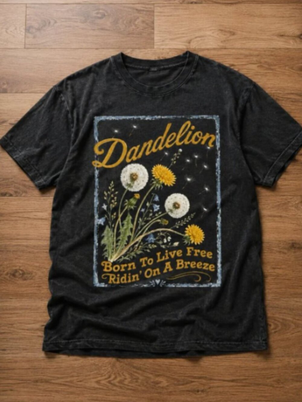 Dandelion Country Music Graphic Tee Western Style Shirt